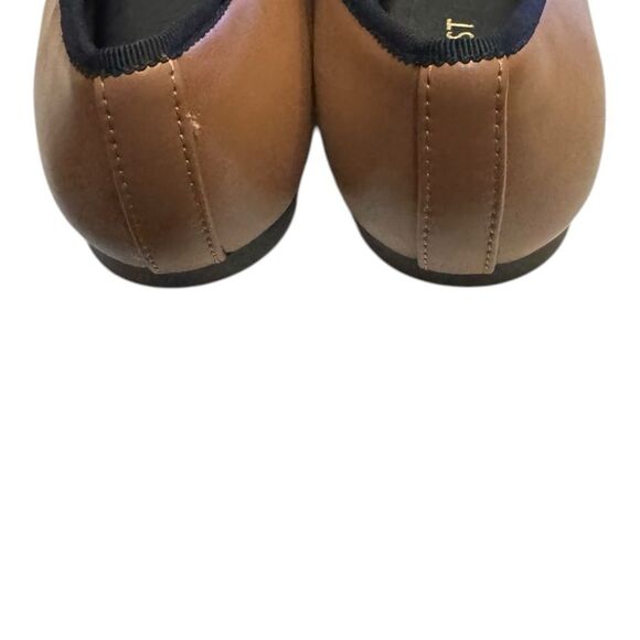 New Nine West Teland Women's Captoe Tan Black Ballet Flats 7 - Picture 5 of 7